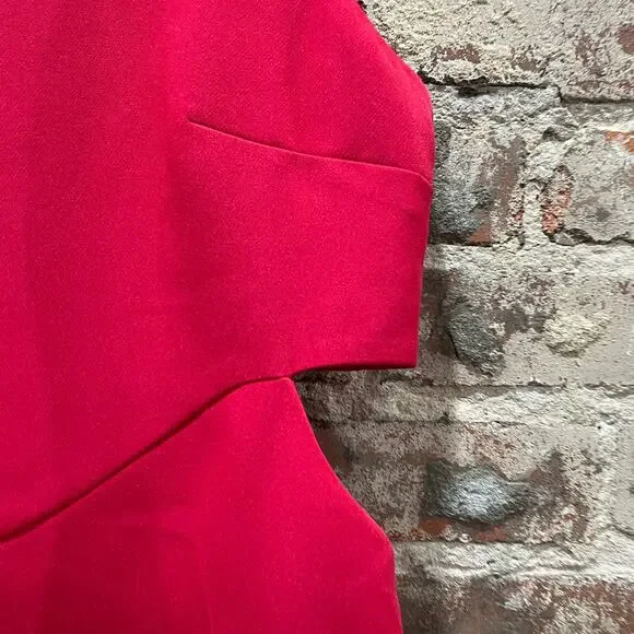 NWT ANTHROPOLOGIE Mare‎ Mare Cutout Mini Shift Red Dress Size Large - Picture 4 of 9